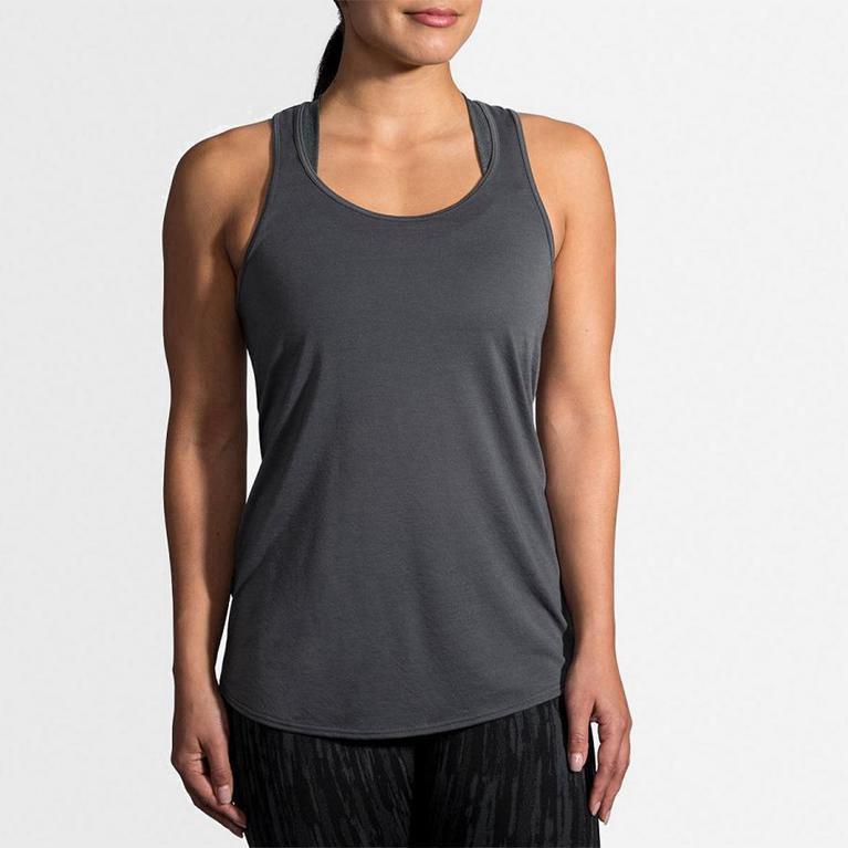 Brooks Distance Australia - Women's Running Tank Top - Grey (326487-IFH)